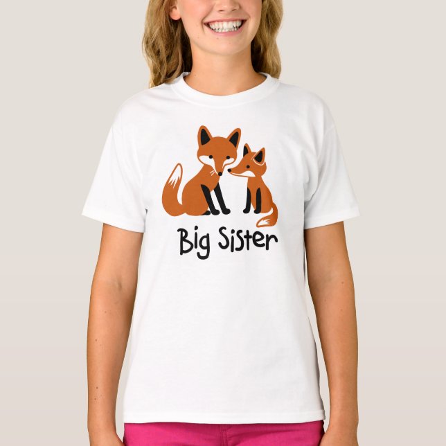Big Sister - T-shirts de la famille Mod Fox (Devant)