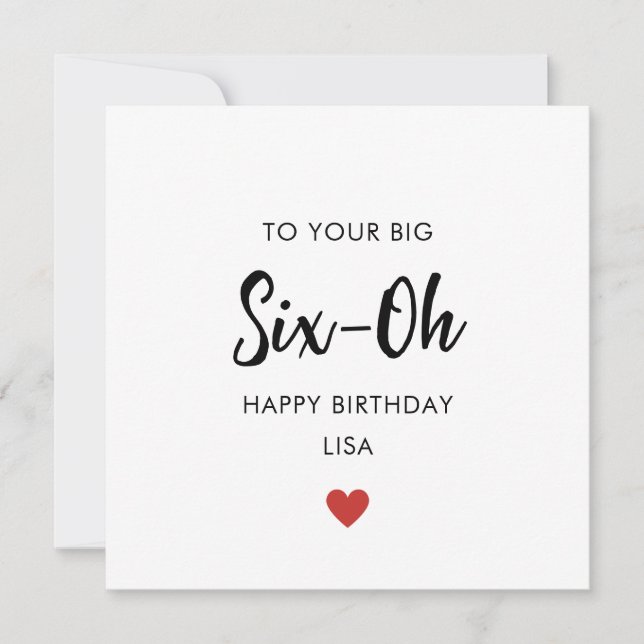 Big Six-Oh 60e carte d'anniversaire (Devant)
