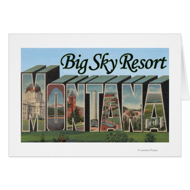 Big Sky Resort, Montana - Scènes à grandes lettres (Devant horizontal)