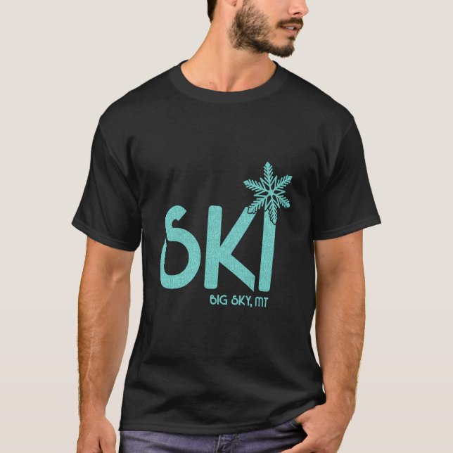 Big Sky Ski Sweat - shirt à capuche Montana Ski (Devant)