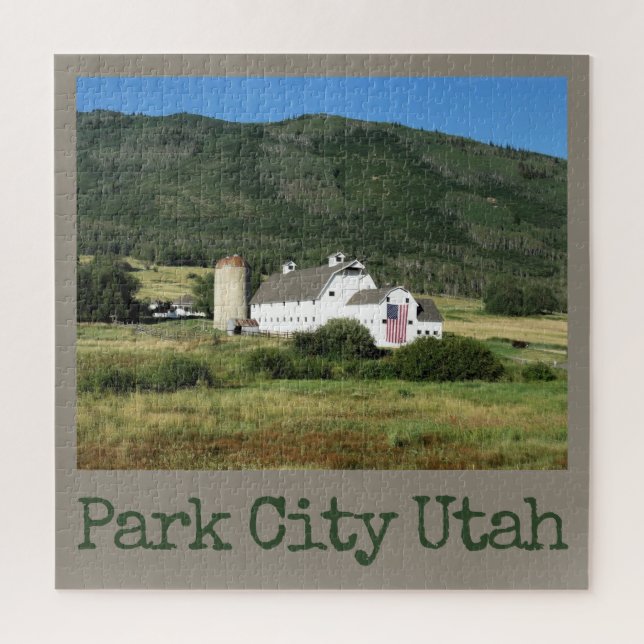 Big White Barn Park City Utah Pittoresque Puzzle (Vertical)