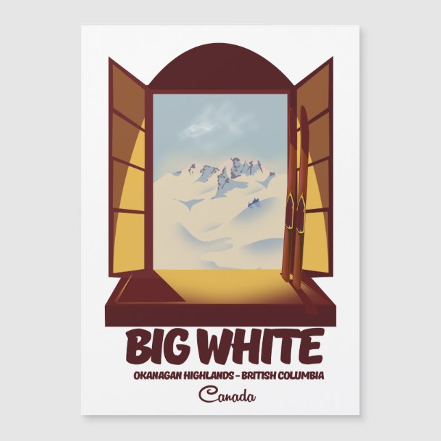 Big White Colombie-Britannique Canada affiche ski (Devant)