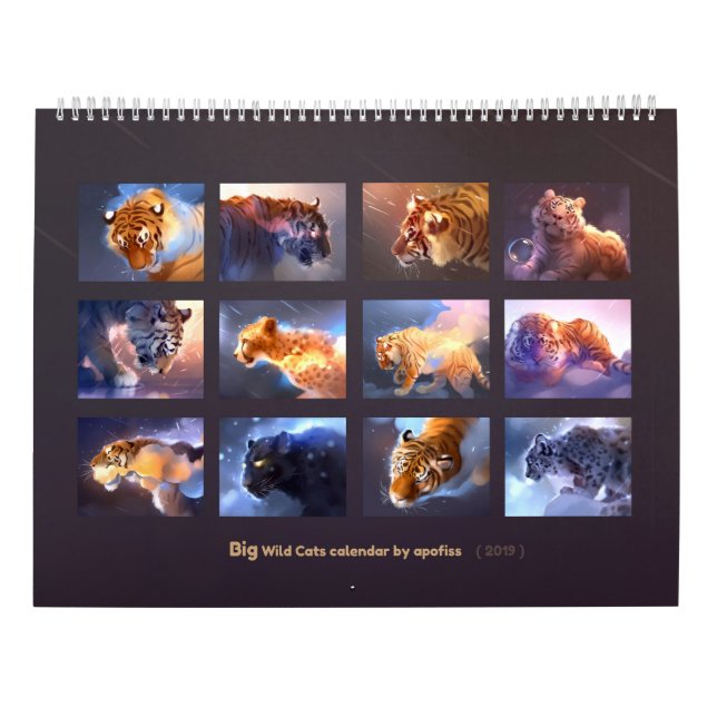 Big Wild Cats - Calendrier 2019 (Dos)