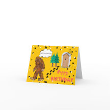 Bigfoot Anniversaire Silly Funny Carte de pliage
