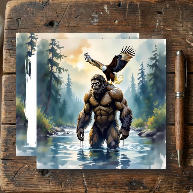 Bigfoot avec un aigle sur son épaule (Créateur téléchargé)