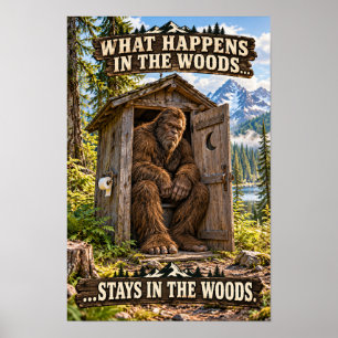 Bigfoot Ce qui se passe dans les bois Affiche drôl