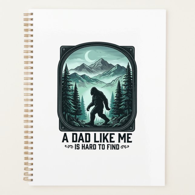 Bigfoot Dad Vintage Engraving Funny Father Shirt D (Devant)