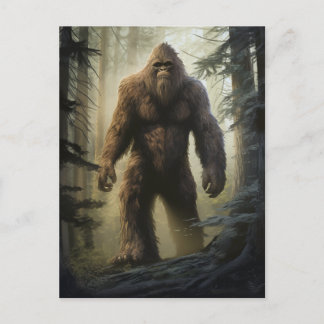Bigfoot dans la carte postale de la forêt
