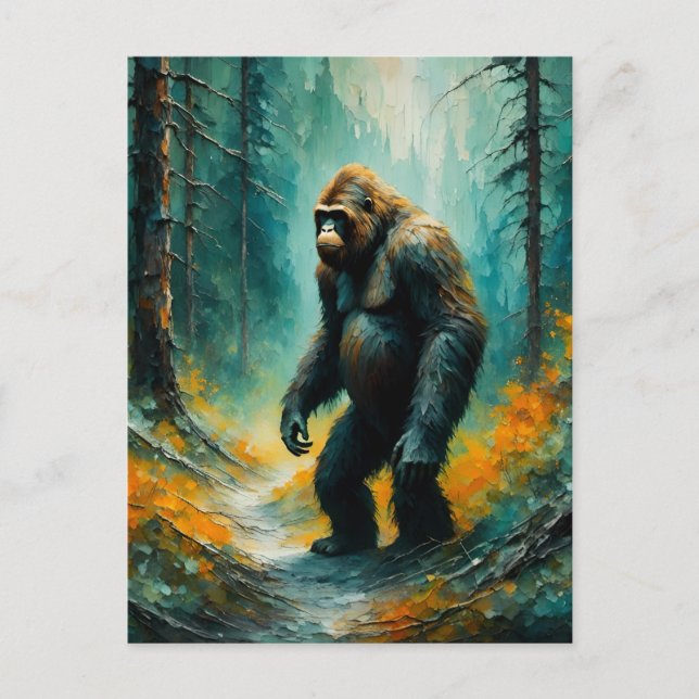 Bigfoot dans les bois Carte postale (Devant)
