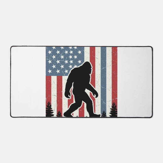 Bigfoot Drapeau Américain Vintage Vector Design de (Recto)