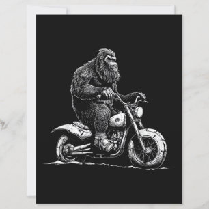 Bigfoot équitation Un Vélo Moto Drôle Sasquatch M