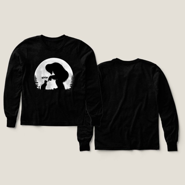 Bigfoot et chat boop sous la lune  (Motif recto et verso)