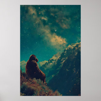 Bigfoot et les Étoiles, Impression d'Art, Affiche