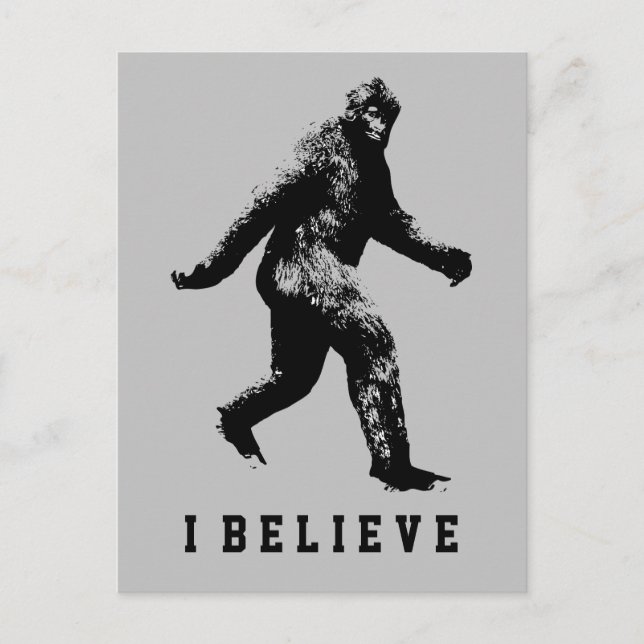 Bigfoot Je Crois Personnalisable Texte Carte Posta (Devant)