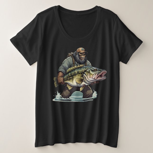 Bigfoot Pêche Basse poisson Sasquatch yeti pêcheur (Design devant)