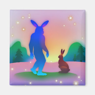 Bigfoot rencontre le Bunny Magnet de Pâques