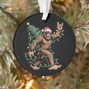 Bigfoot Santa Sapin de Noël Sasquatch Père Noël