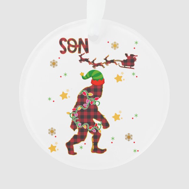 Bigfoot Sasquatch Famille du fils de Noël  (devant)