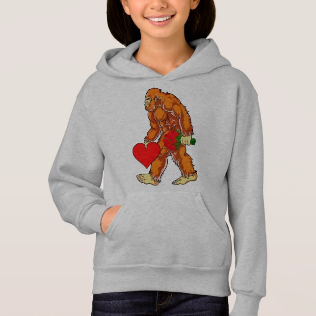 Bigfoot Sasquatch Funny Valentines Jour Amour (Devant)