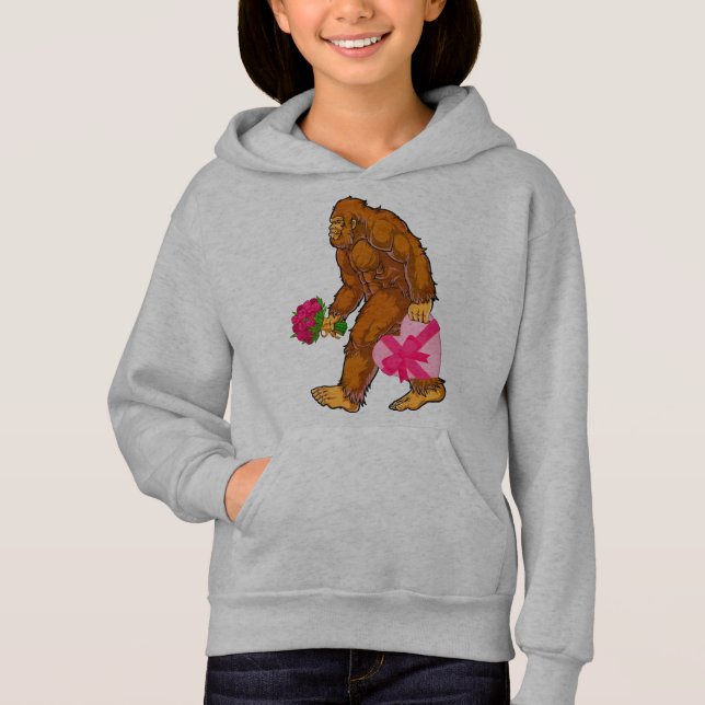 Bigfoot Sasquatch Funny Valentines Jour Amour (Devant)