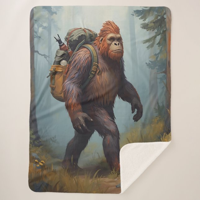Bigfoot Sasquatch randonnée Sherpa Plaid (Devant)