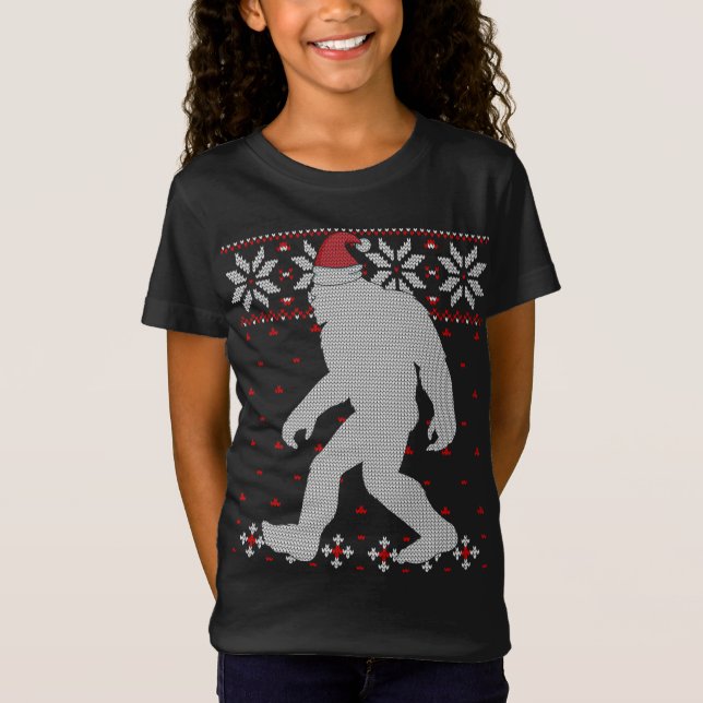 Bigfoot Sasquatch Vilain Sweat de Noël Bigfoot (Devant)