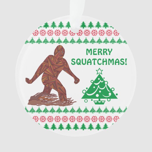 Bigfoot Walking Sasquatch Drôle Noël mignon (devant)