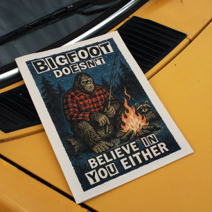 Bigfoot Wall Art Vintage Retro Zine Poster Imprime