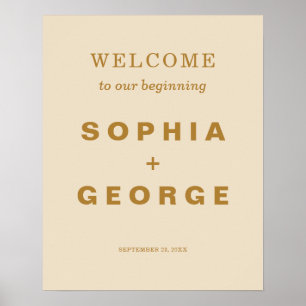 Bijou Boho moderne Terre Tone Mariage Affiche de b