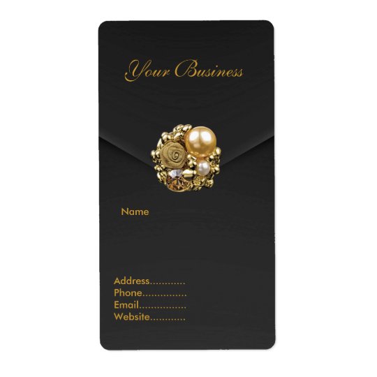 Bijou de velours de noir d'étiquette de adresse étiquette d'expédition