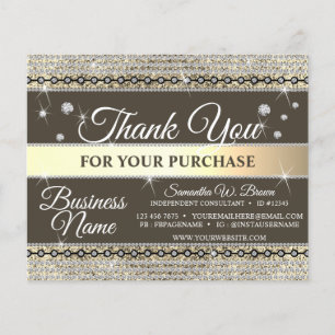 Bijou Merci pour votre commande Diamant Or Brun