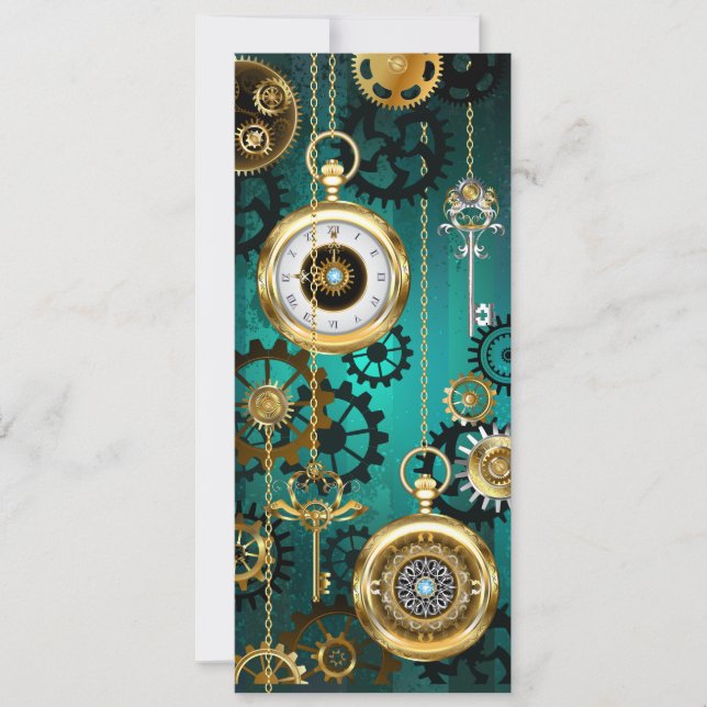 Bijou Montre Steampunk sur un Fond Vert (Devant)