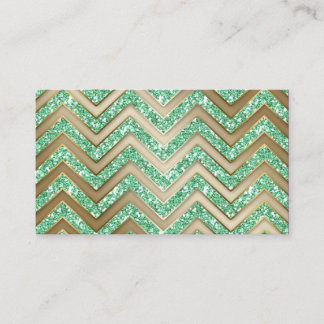 Bijoux Carte de visite Chevron Sparkle Gold Mint