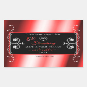 Bijoux chatoyants Ruby Rouge Noir Logo Étiquette