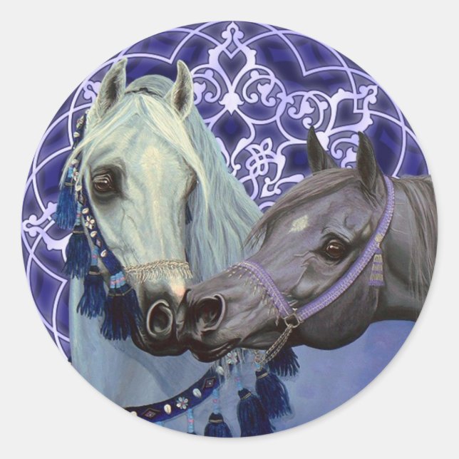Bijoux du désert Autocollants pour chevaux arabes (Devant)