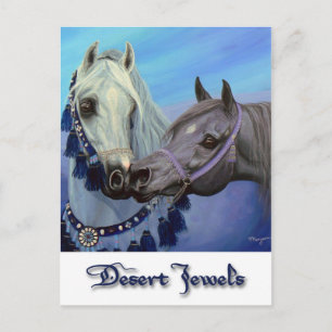 Bijoux du désert Carte postale de chevaux arabes