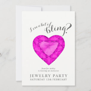 Bijoux invitations saphir rose amour bling