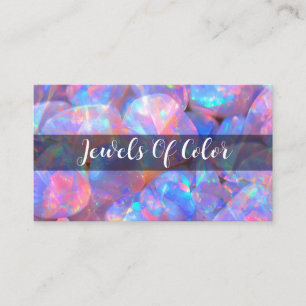 Bijoux Opal look Carte de visite coloré