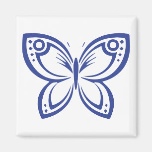 Bijoux Papillons - Plan - Aimant bleu