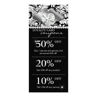 Bijoux Salon Cartes de Marketing Damask Argent