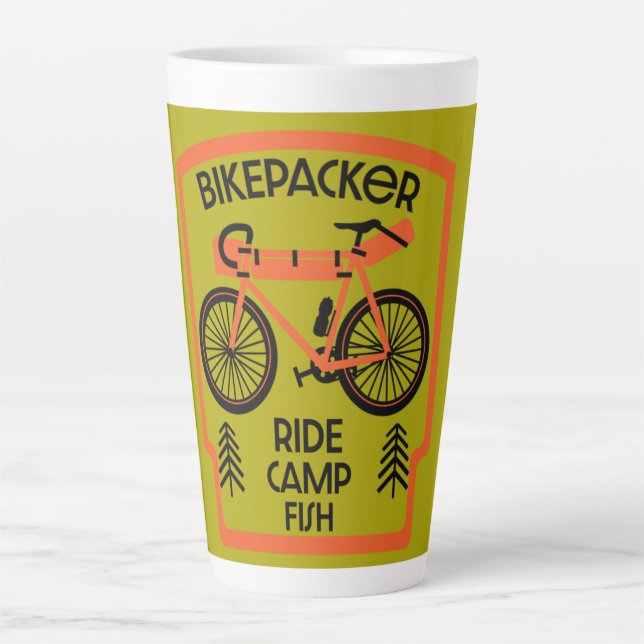 Bikepacker Poisson Et Camping Café Mug (Devant)