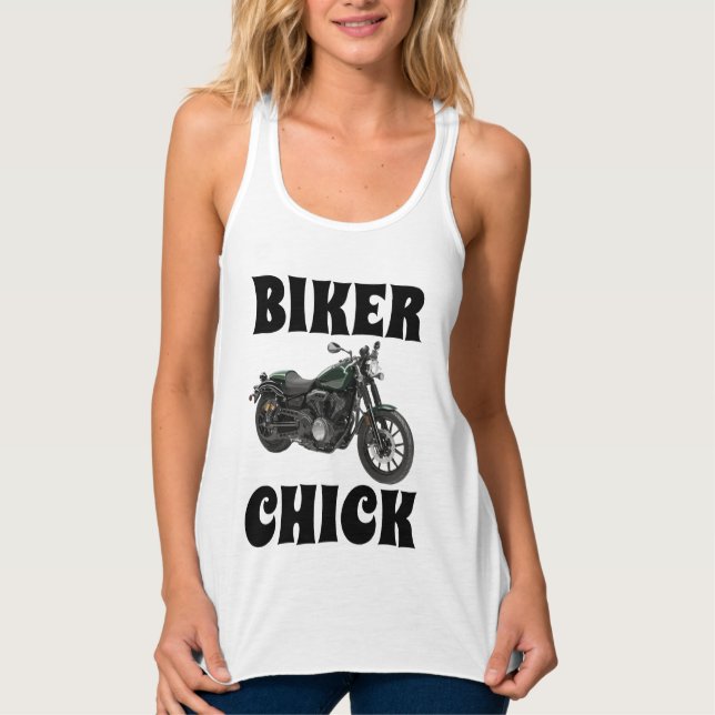 BIKER CHICK, Mesdames T-shirts Tee - shirts de mot (Devant)