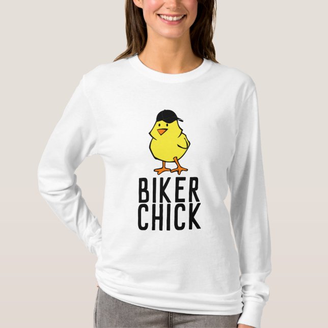 BIKER CHICK, T-shirts moto pour dames (Devant)