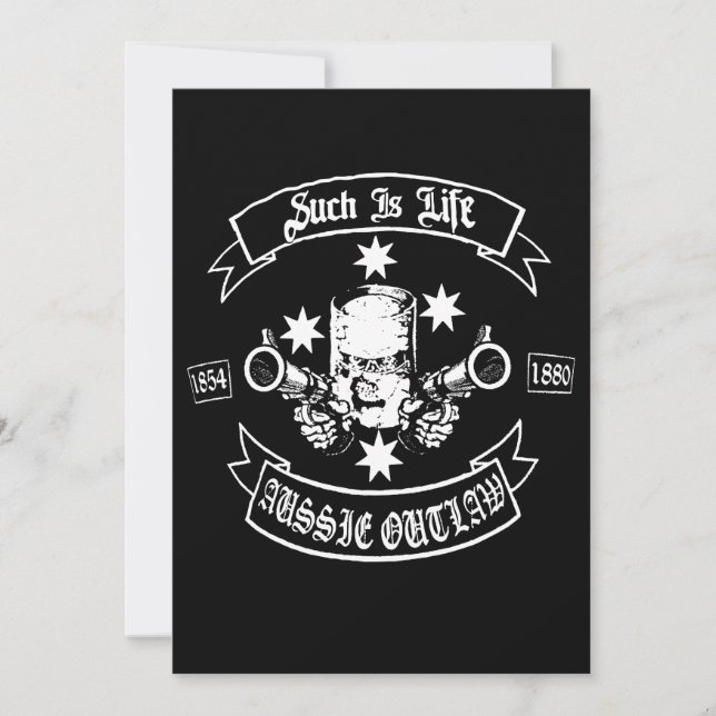 Biker Ned Kelly Such Is Life Aussie Outlaw Long Sl (Devant)