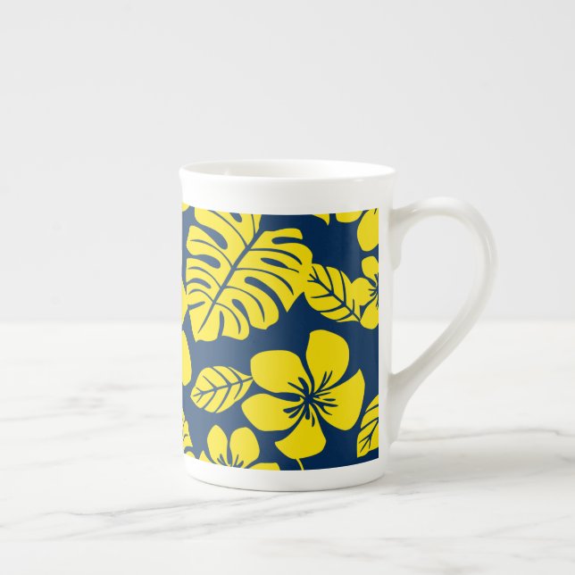 BIKINI ROSE (BLEU/JAUNE) BONE CHINA MUG (Droite)