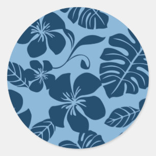 BIKINI ROSE (BLEU x 2) STICKER ROND CLASSIQUE