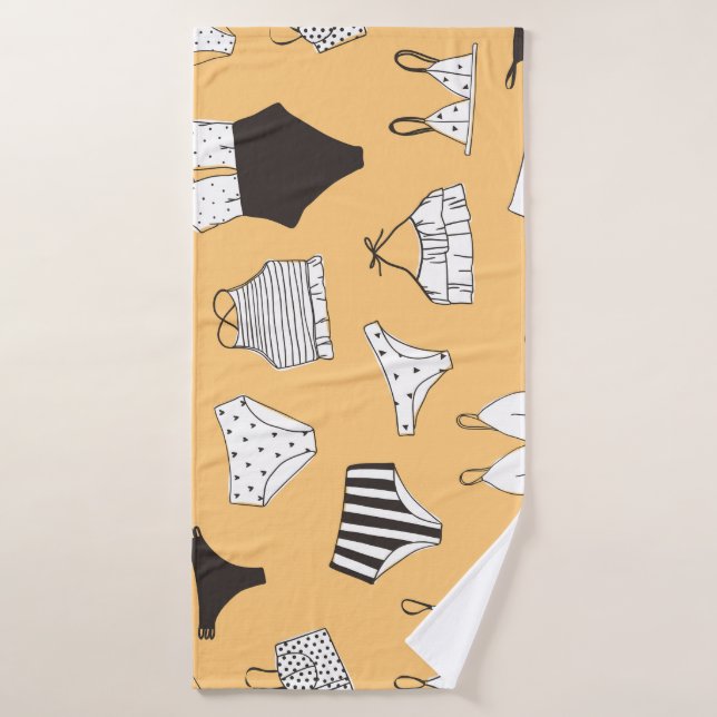 Bikini tropical : Motif d'été à main (Serviette de bain)