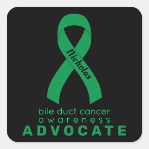 Bile Duct Cancer Advocate Sticker Carré noir