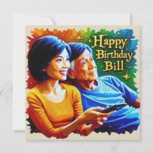 BILL~ Carte d'anniversaire ~ Temps de loisirs ~