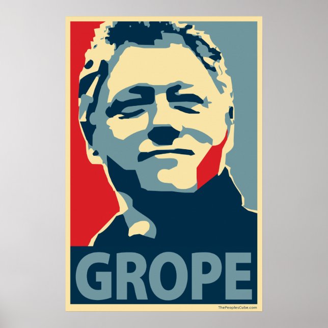 Bill Clinton - Grope : affiche OHP (Devant)